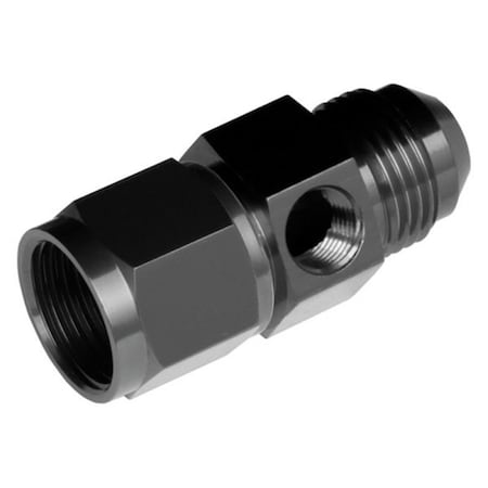 Female -4 AN To Male -4 AN Pressure Adapter; Black